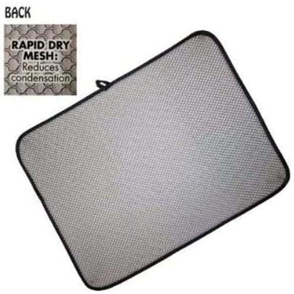 Dish Drying Mat XL Duel Surface 18 x 24  Rapid Dry Mesh  Microfiber padded - Picture 1 of 5